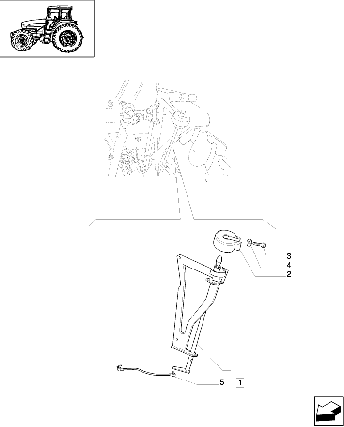 1.82.5/01 (VAR.834) LIFTER OUTER CONTROLS - LEVER AND RELATIVE PARTS