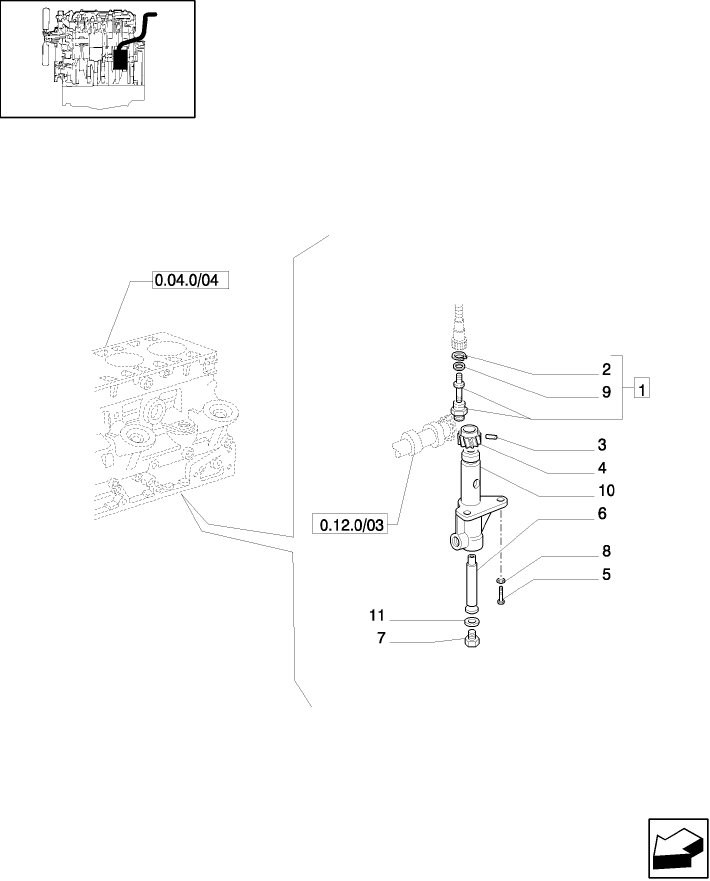 0.42.0/04 (VAR.319-747) TTF ENGINE TIER2 - TACHOMETER DRIVE