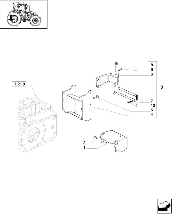 1.89.1/01 (VAR.954) HITCH (HOLE DIAMETER 29 MM) - TYPE C