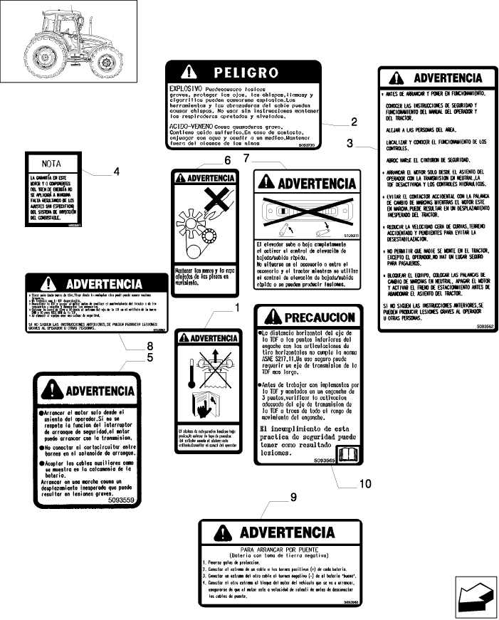 1.98.0/03 (VAR.473) NORTH AMERICA VERSION - DECALS SPANISH