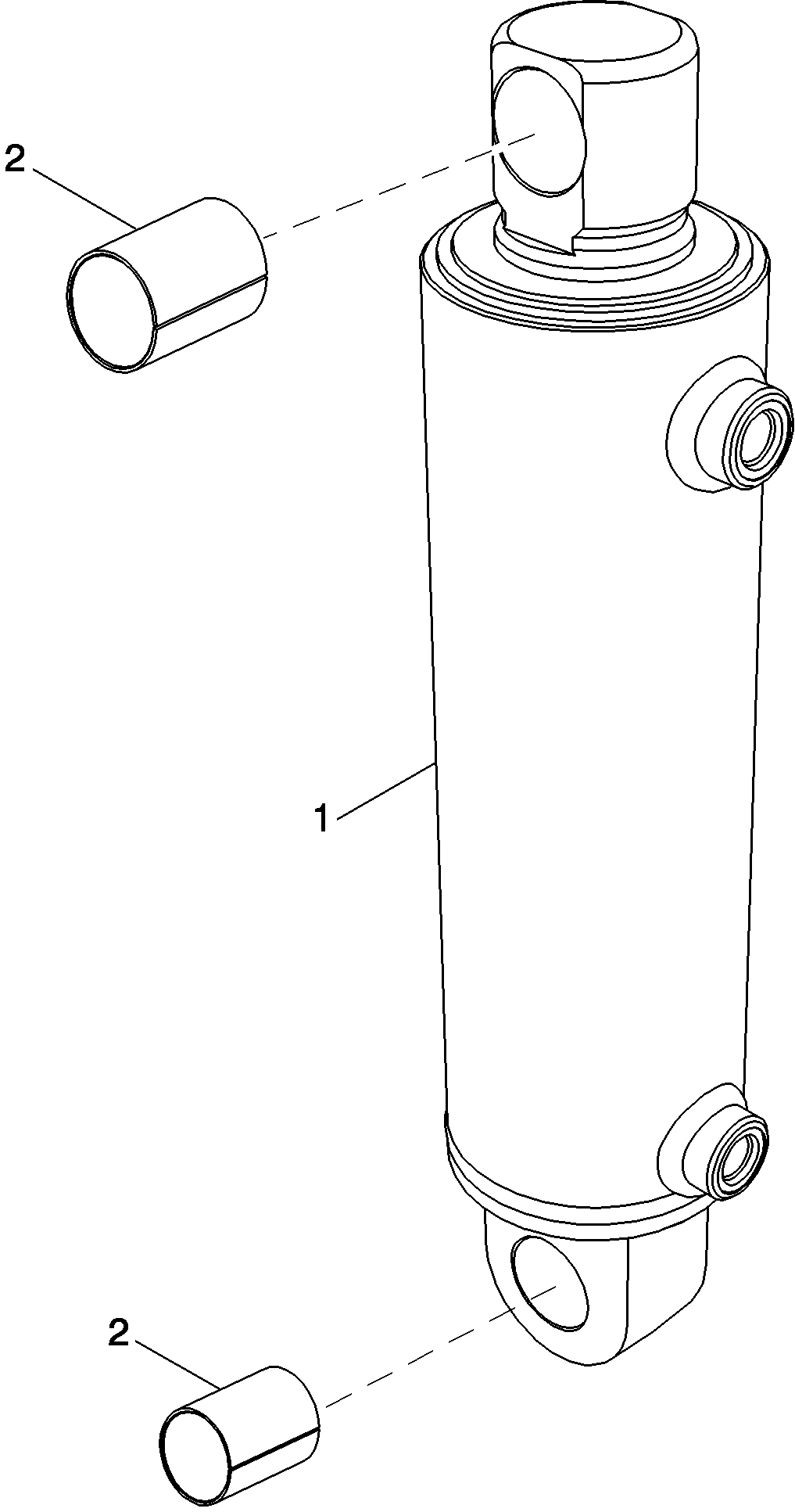 08 -25 CYLINDER ASSEMBLY - HITCH (90 MM)