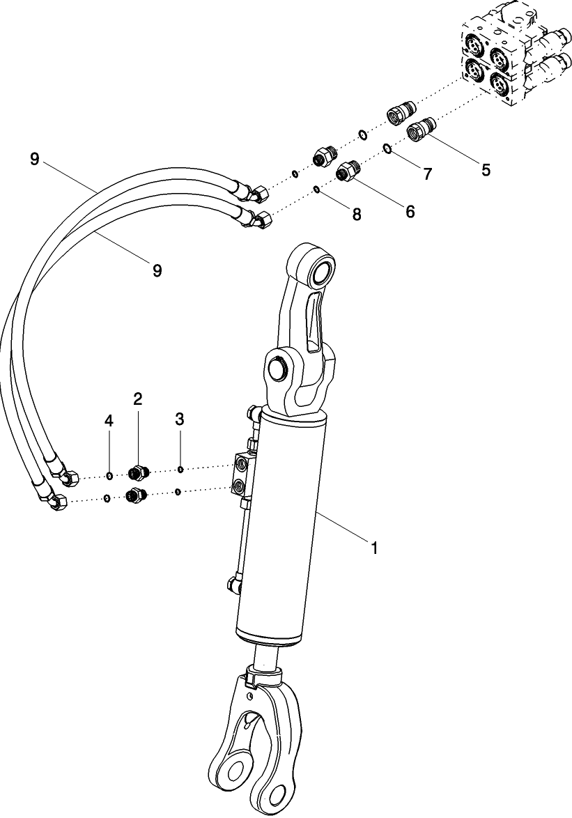 08 -10 HYDRAULIC LIFT LINK - HITCH, RIGHT HAND