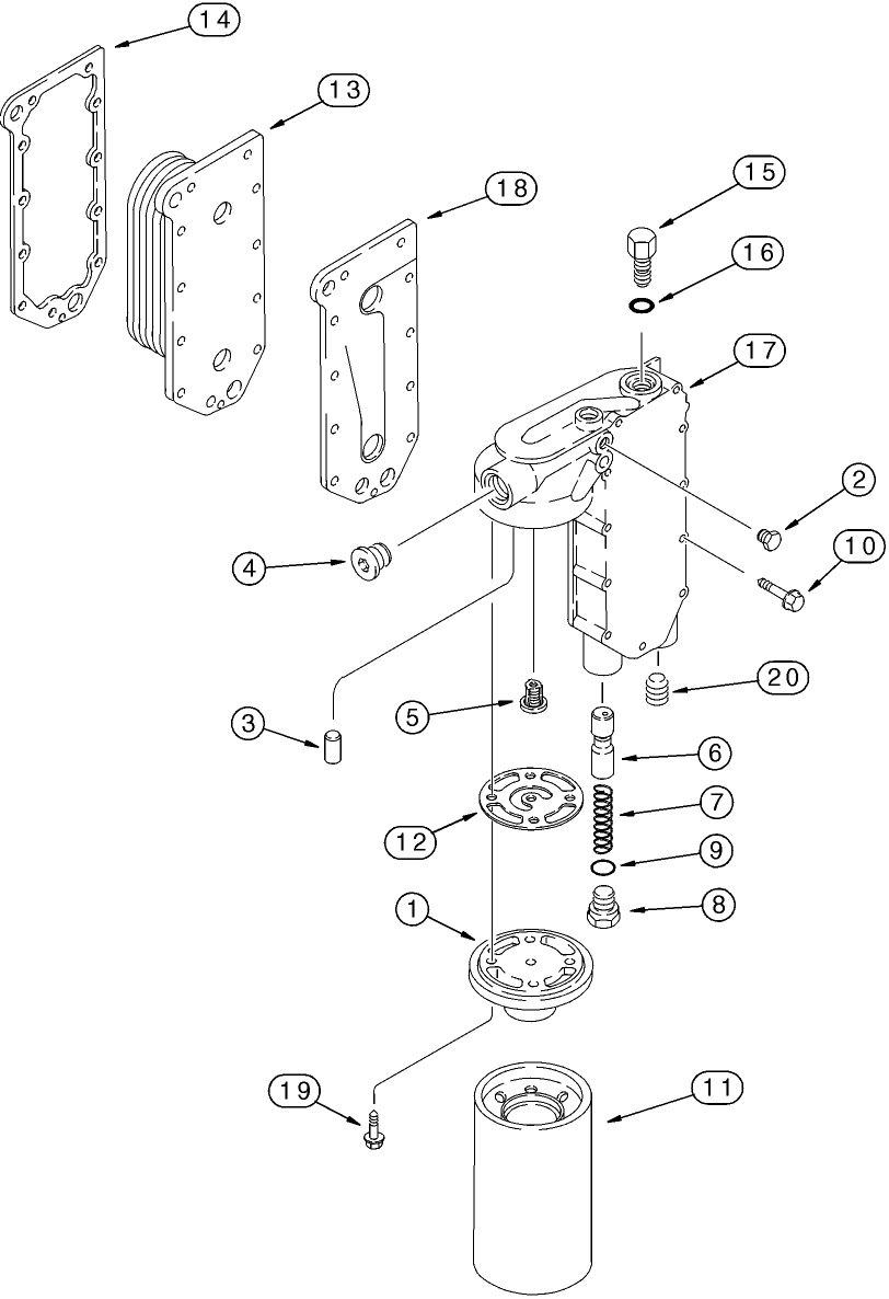 02 -13 FILTER AND COOLER - OIL