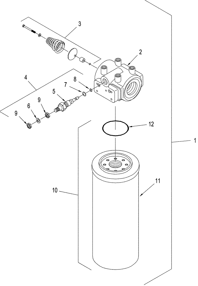 08-04 OIL FILTER - MAIN HYDRAULICS (BELOW BATTERY)