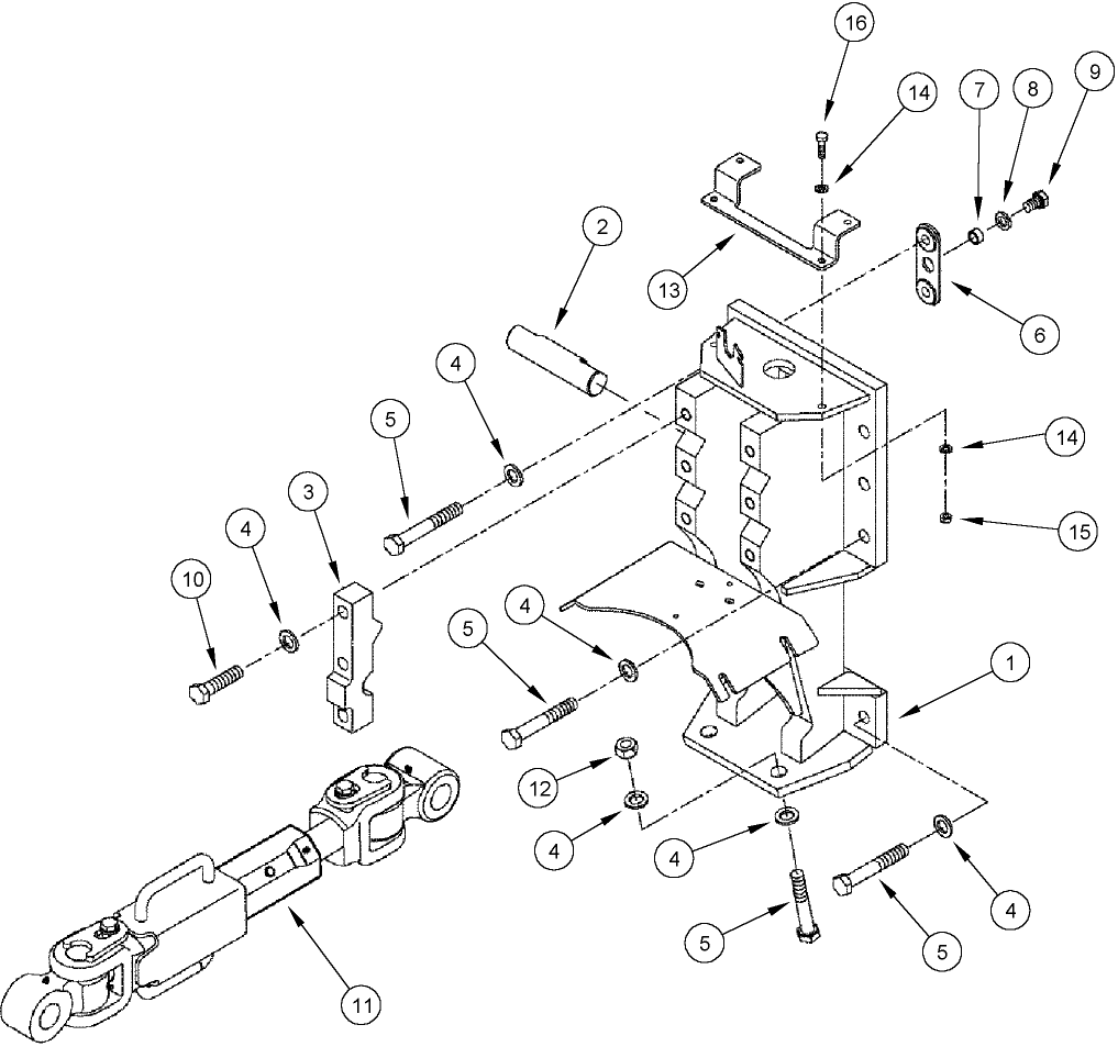 09-03 THREE POINT HITCH - UPPER LINK, WITHOUT POWER TAKEOFF