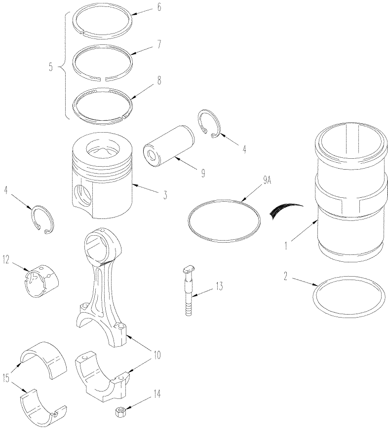 02-24 PISTONS AND CONNECTING RODS, TJ280