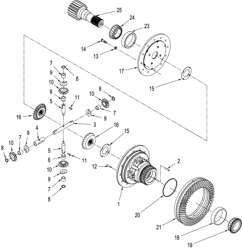 06 -57 AXLE ASSY - DIFFERENTIAL,  WITHOUT DIFFERENTIAL LOCKS (TJ375 HD, TJ425 HD, TJ450, TJ500)