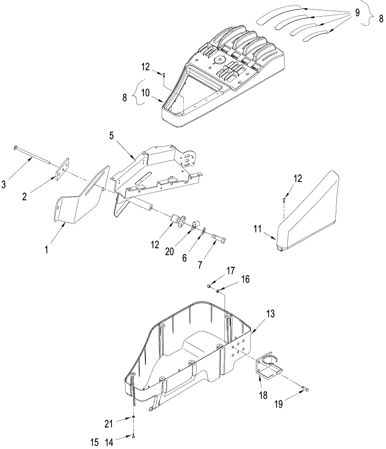 09-20( 01) CONSOLE - RIGHT HAND ARMREST, ELECTRIC, ASN Z7F202358