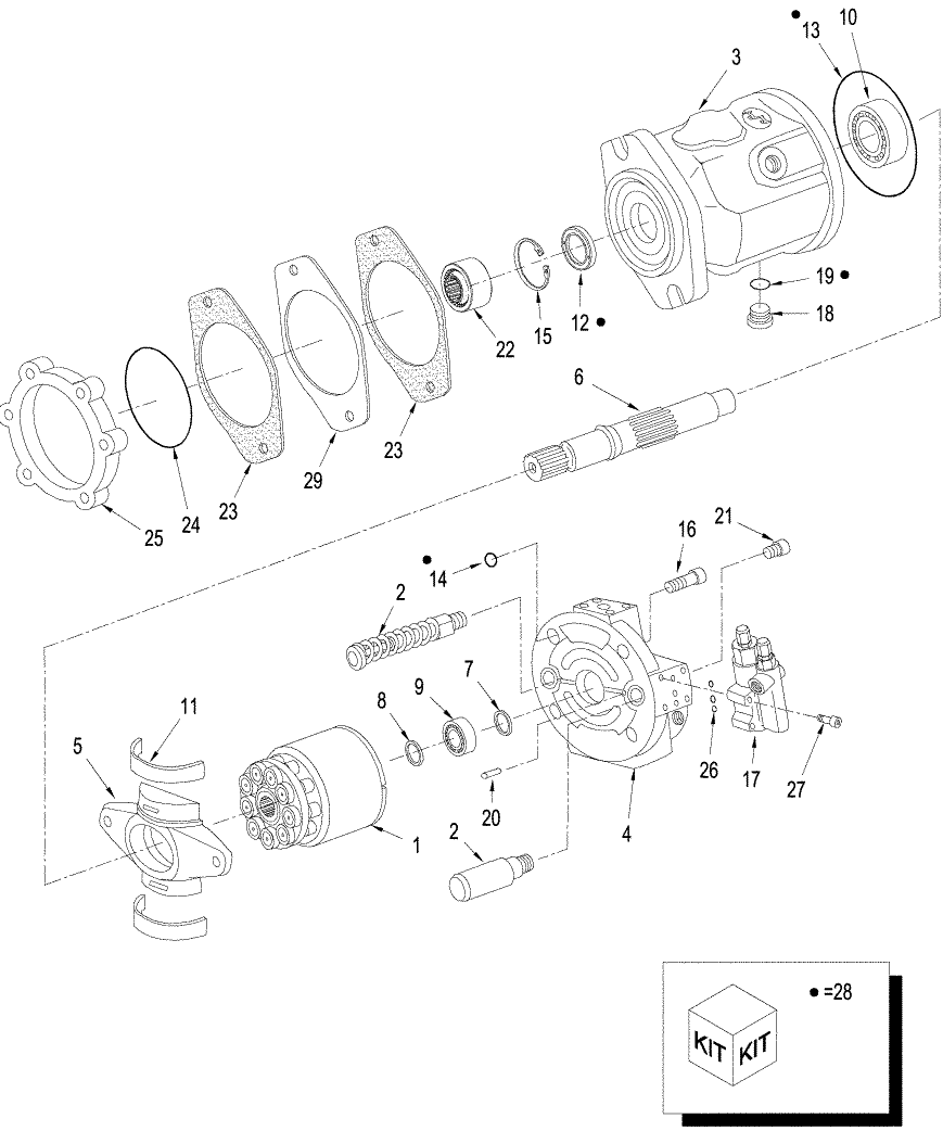 08-40 MEGA FLOW HYDRAULIC PUMP ASSY