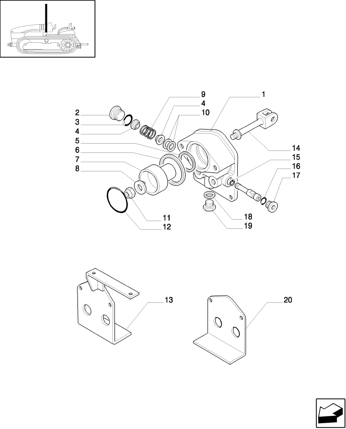 1.61.37/02A RH HYDRAULIC ACTUATOR BREAKDOWN