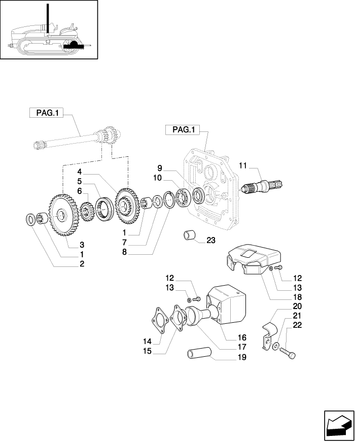 1.80.1(02) 540/750 RPM POWER TAKE-OFF, SHAFTS AND GEARS, REAR GUARD