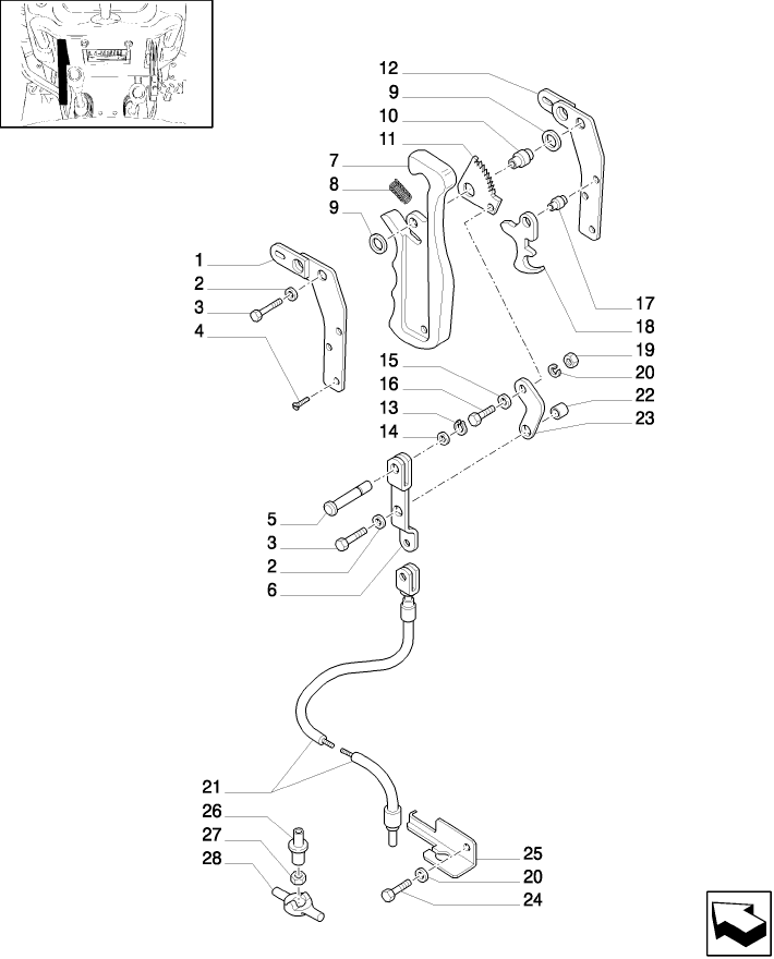 1.92.374(01) HANDBRAKE CONTROL & RELATED PARTS - C4826