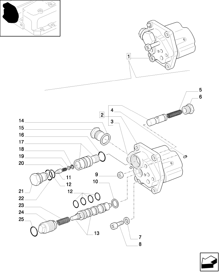 1.82.4(01) LIFTER  DISTRIBUTOR AND VALVES - BREAKDOWN