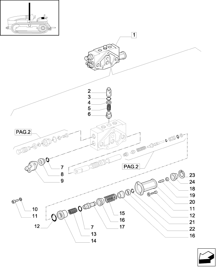 1.82.7/  F(01) REMOTE VALVE SECTION-BREAKDOWN - D5492