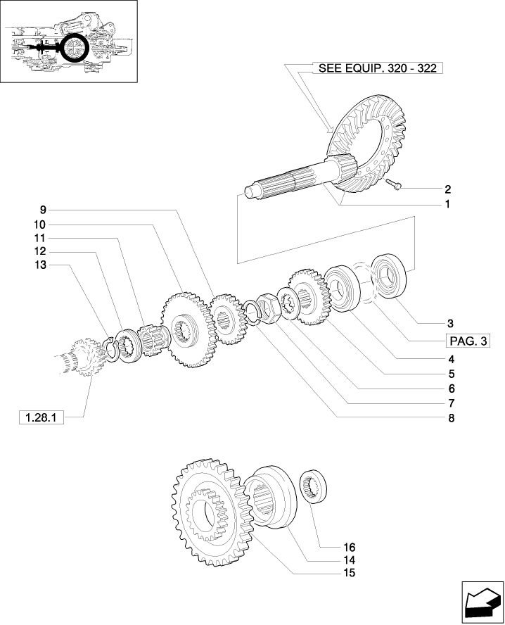 1.32.1(01) CENTRAL REDUCTION GEARS - SLOW SPEED DRIVEN GEAR