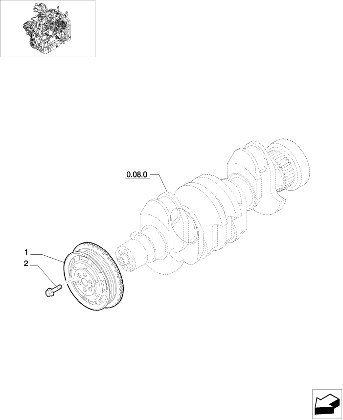 0.08.4 PULLEY - CRANKSHAFT