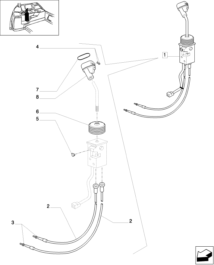 1.96.2/  A (VAR.075-076) FITTING FOR LOADER - JOYSTICK FOR MIDMOUNT - BREAKDOWN