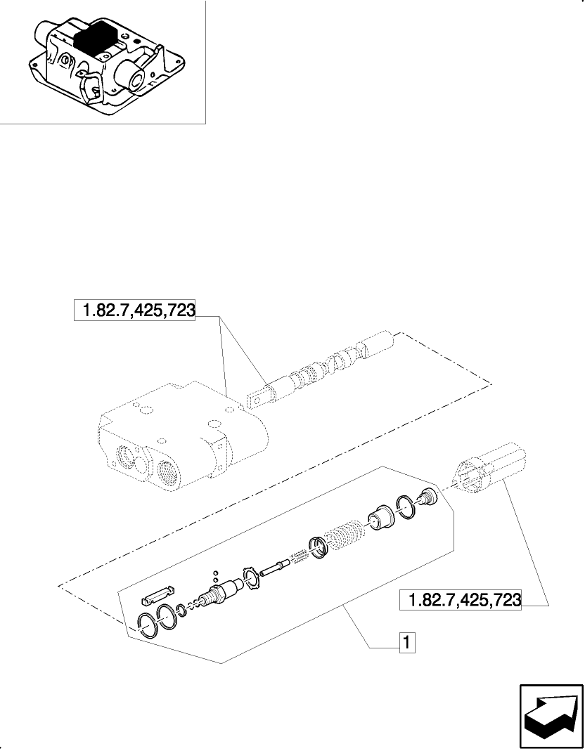 362/2 CONVERSION FROM 4-POSITIONS W/KICK OUT TO 4-POSITIONS WITHOUT KICK OUT,WITH DETENT ONLY IN FLOAT