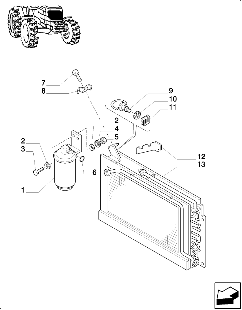 1.17.0/87 CONDENSER AND DEHYDRATING FILTER FOR AIR CONDITIONING