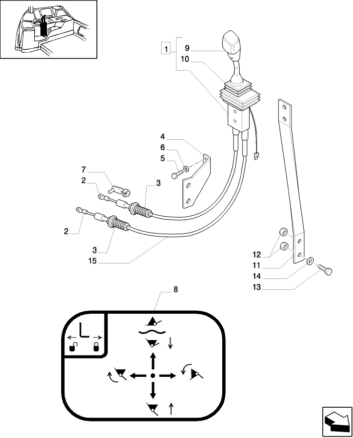 440(01) VALVE CONTROL UNIT WITH JOYSTICK FOR LOADER