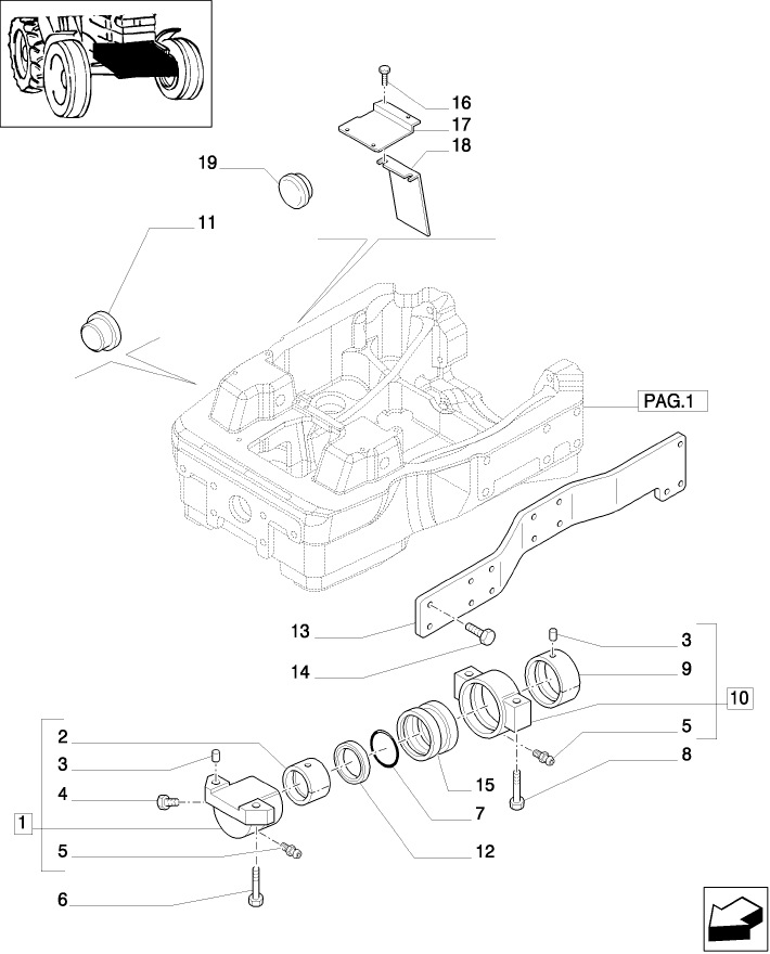 1.21.1/02(03) SUPPORT FOR 4WD FRONT AXLE