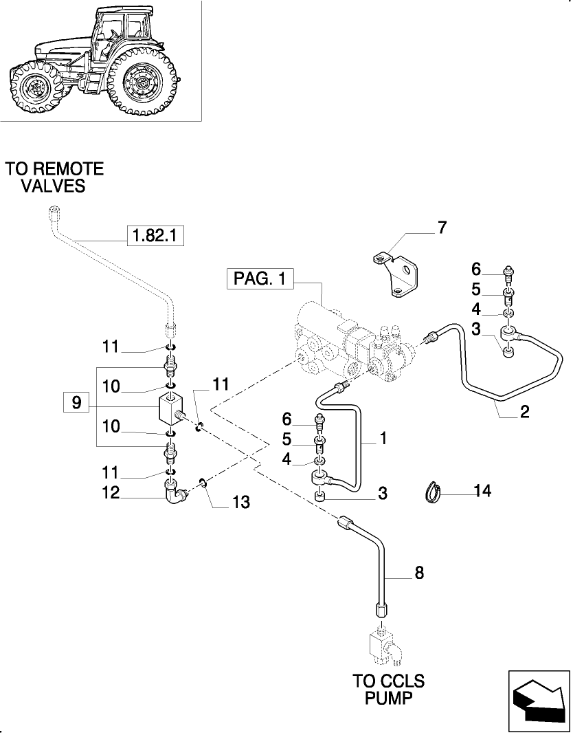 1.82.713/03(02) (VAR.414) TRAILER BRAKE VALVE FOR LOAD SENSING CLOSED CENTRE (CCLS)