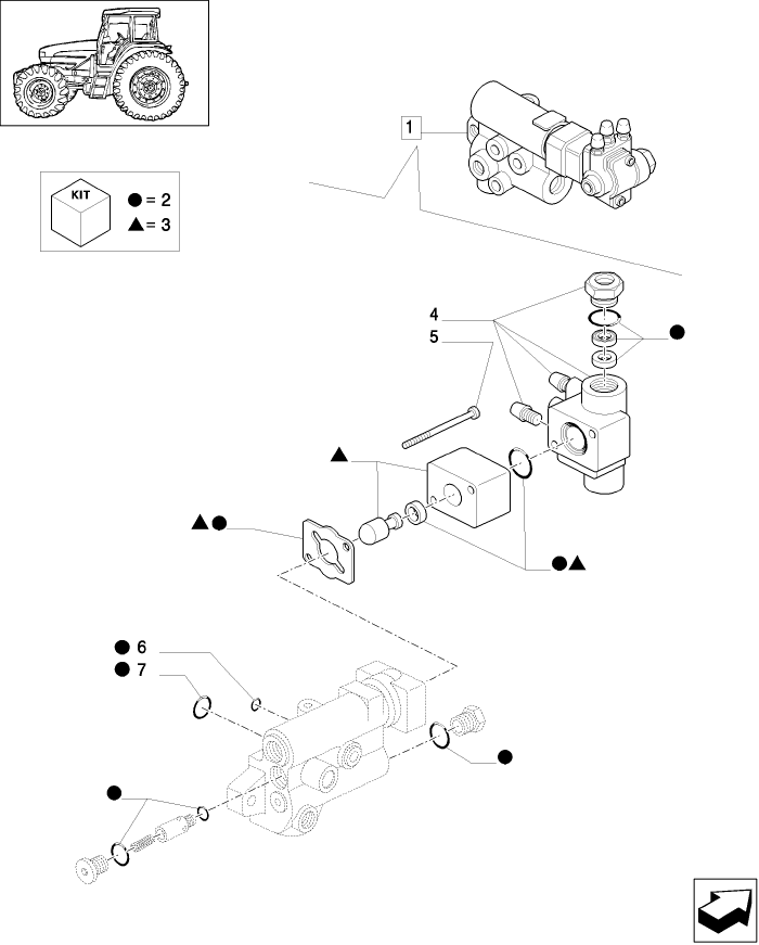 1.82.713/03A (VAR.414) TRAILER BRAKE BREAKDOWN VALVE FOR LOAD SENSING CLOSED CENTRE (CCLS)