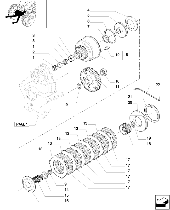 1.80.5(03) (VAR.780-781) LIFT AND FRONT PTO (6 -21 SPLINES) CCLS - CLUTCH COVER PLATE AND RELEVANT PARTS