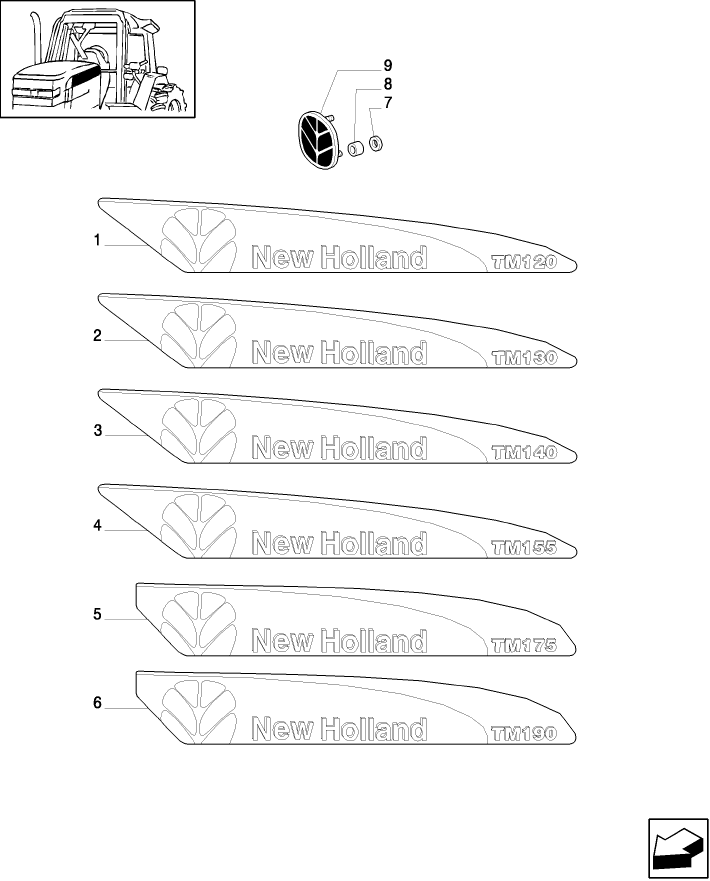 1.98.2(02) MODEL IDENTIFICATION DECALS - EXCEPT NORTH AMERICA