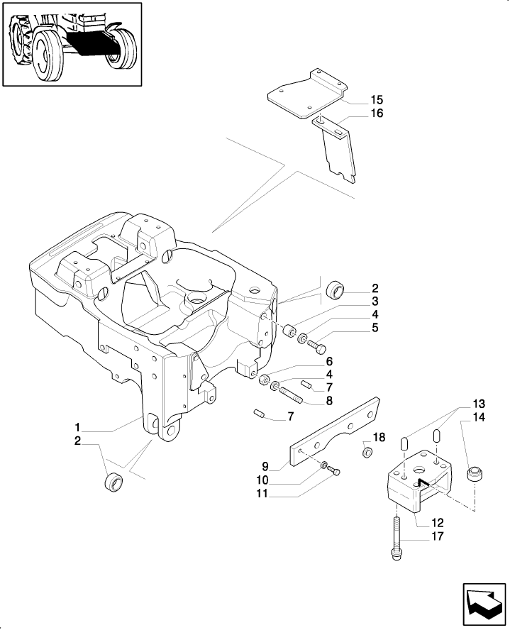 463(12) 4WD FRONT AXLE WITH SUSPENSIONS AND "TERRALOCK" - FULL POWER SHIFT