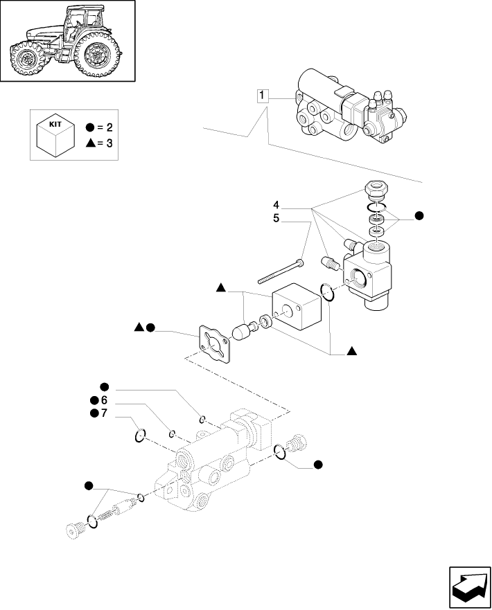 1.82.713/05A (VAR.414/1-418/1) TRAILER BRAKE BREAKDOWN VALVE FOR LOAD SENSING CLOSED CENTRE (CCLS)