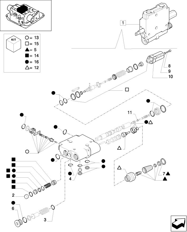 1.82.7/  C(01A) REMOTE CONTROL VALVE - BREAKDOWN - D5029 - C5504