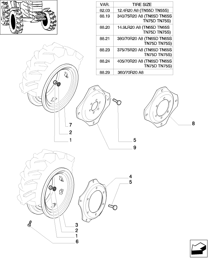 88.29 RIM W11-20 (FRONT WHEELS)