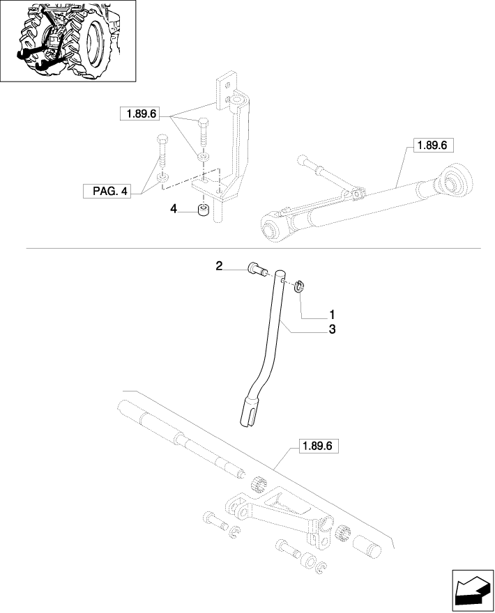 1.89.6/ 5 (VAR.126-127) ELECTRONIC LIFT (OPEN CENTER) - ROD - D4768