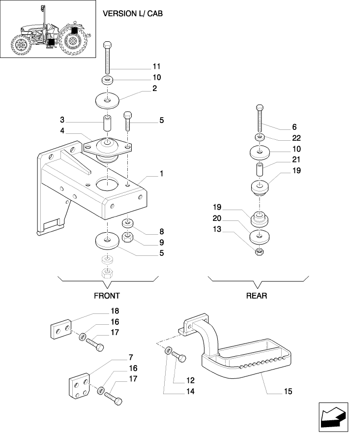 1.87.0/2 (VAR.101-105) NOISE REDUCTION PACKAGE - GUARDS - FOOTBOARD