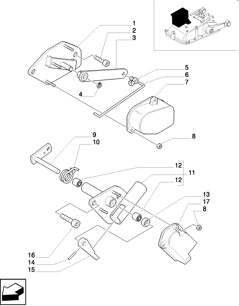 1.82.5/ 2 (VAR.126-127) ELECTRONIC LIFT (OPEN CENTER) - SUPPORT AND GUARDS - D4768