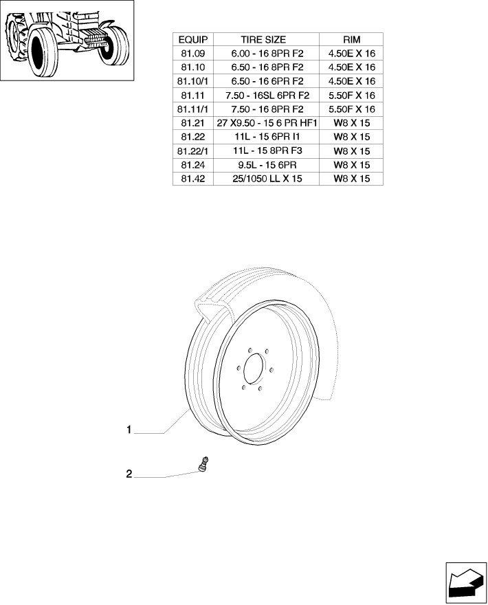 81.00 2WD FRONT WHEELS