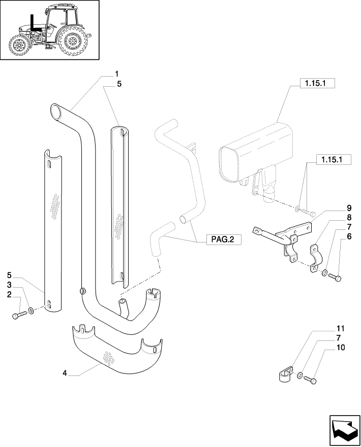 1.15.1/03(01) (VAR.199) SILENCER - AIR FILTER EJECTOR