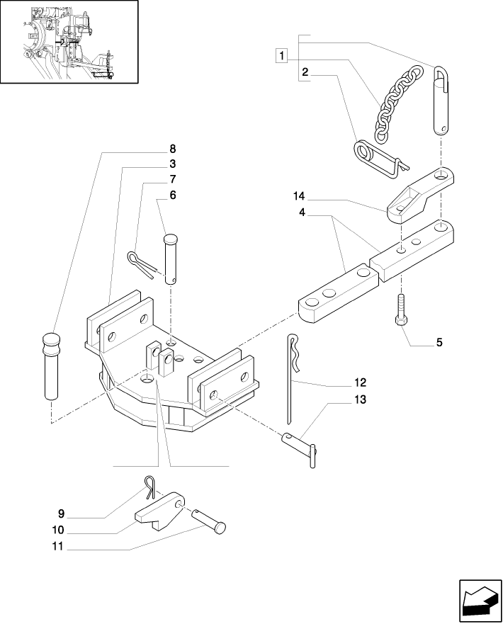 1.89.3/12 (VAR.913) DRAWBAR 29 MM - PARTS