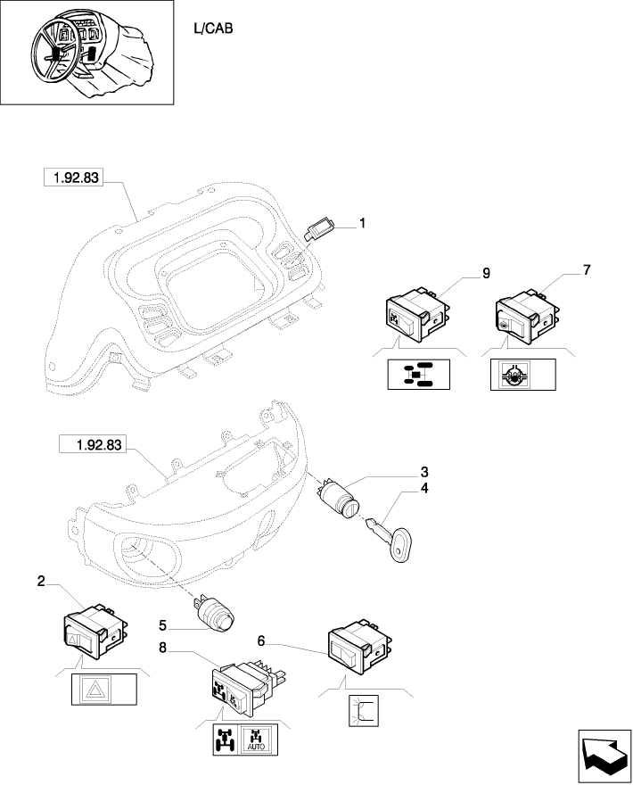 1.92.74(01) ELECTRIC CONTROLS - L/CAB