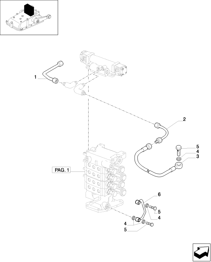 1.82.7/12(04) (VAR.166) 4 REMOTE VALVES FOR EDC  - PIPE - C5484