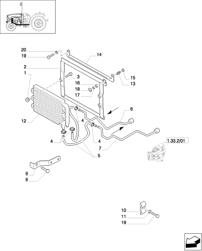 1.27.7/01 (VAR.297) HI-LO NA - HEAT EXCHANGER, RADIATOR AND FASTENING FRAME