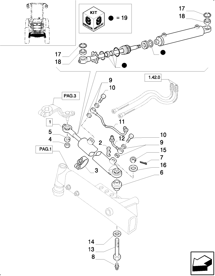 1.41.0(04) FRONT AXLE-STEERING KNUCKLE-HUB-2WD