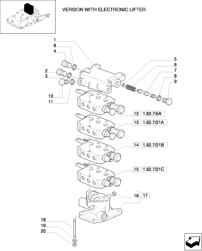 1.82.7/21(01) (VAR.166) 4 REMOTE VALVES FOR EDC - CONTROL VALVES - D4768