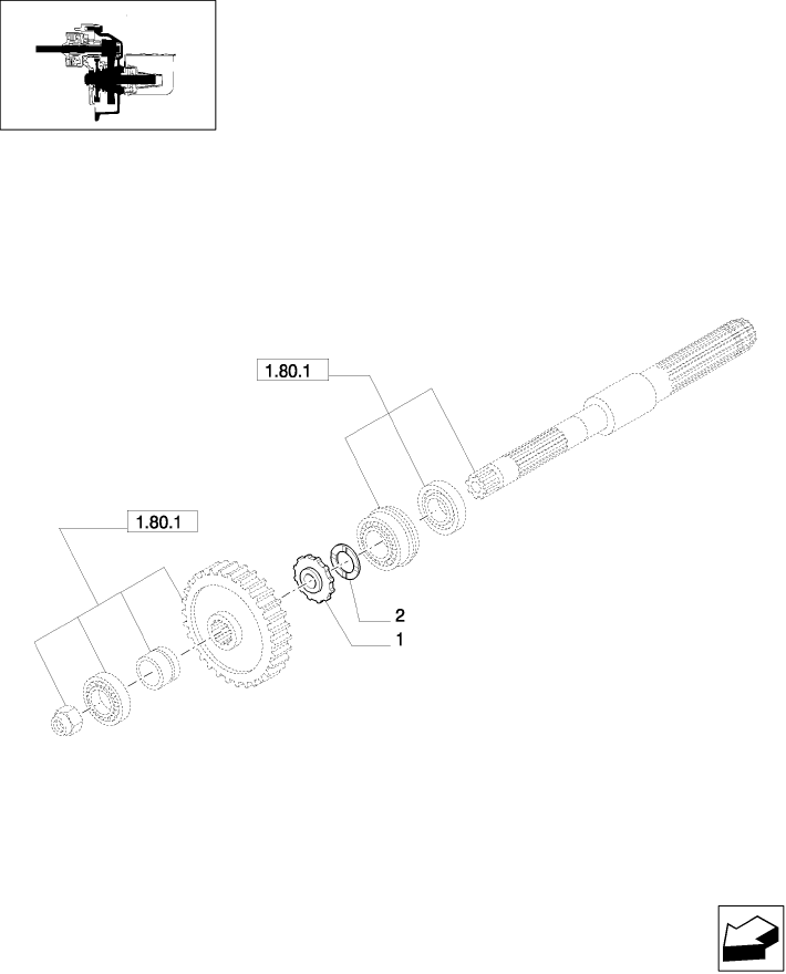 1.80.1/ 2 (VAR.297) HI-LO - ELECTRIC CONTROLS, SPIRAL BEVEL GEAR