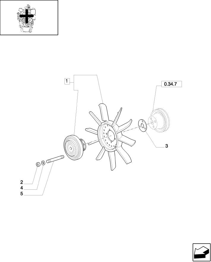 0.34.7/02 (VAR.174) FAN VISCOSTATIC JOINT