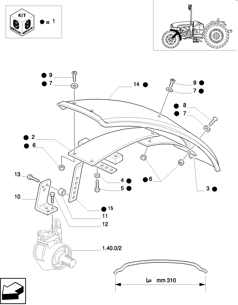 1.43.0/ 1 (VAR.168) FRONT FENDERS (4WD)