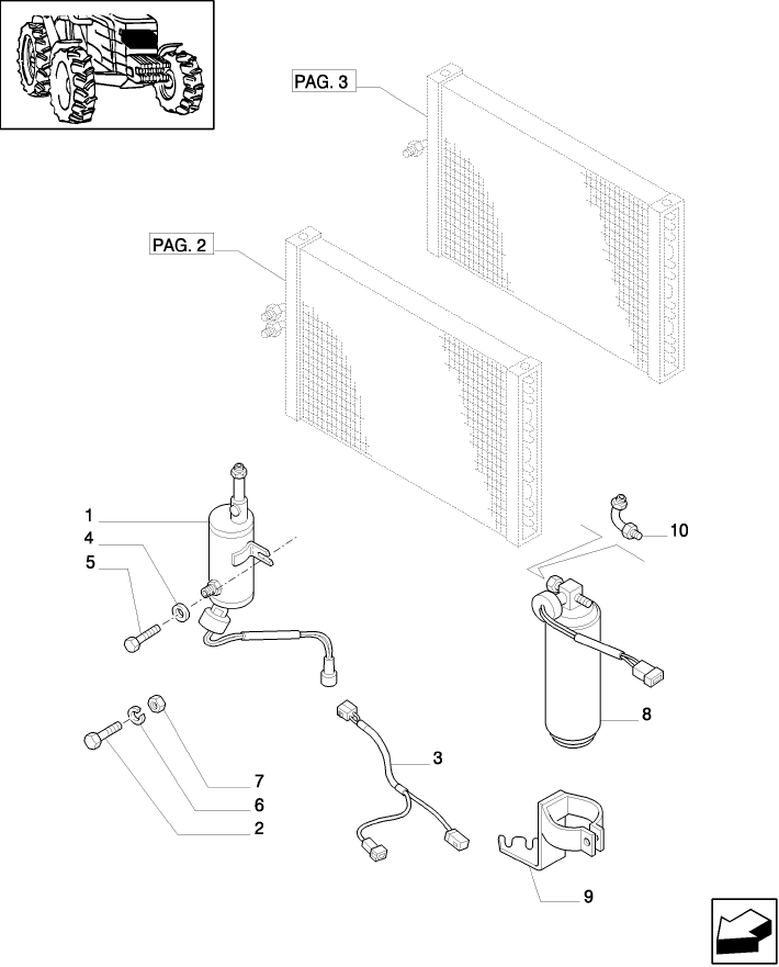 0.88.0(04) (VAR.608) CAB - AIR CONDITIONING UNIT - FILTER AND BRACKET