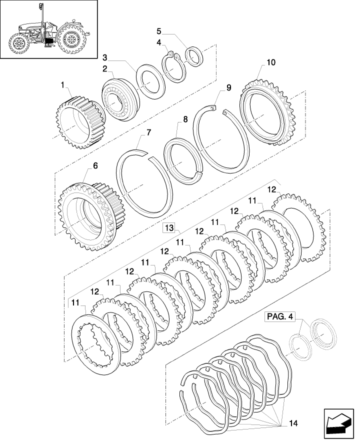 1.28.7/ 1(03) (VAR.271-297)HI-LO GEAR BOX HYDRAULIC CONTROL - CLUTCH PLATE HUBS.