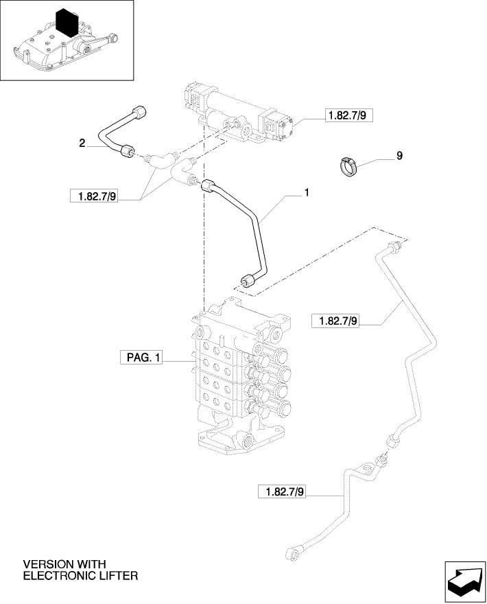 1.82.7/21(04) (VAR.166) 4 REMOTE VALVES FOR EDC - PIPE - D4768